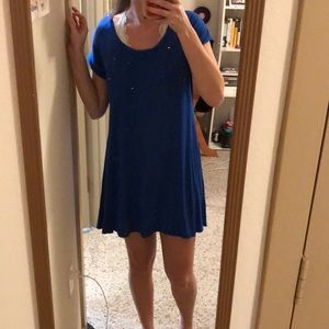 Blue T-shirt dress